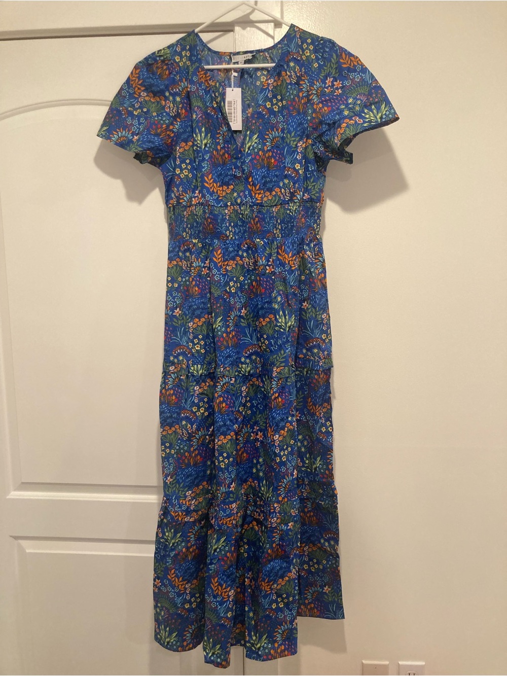 Baltic Born Blue Floral Midi Dress
